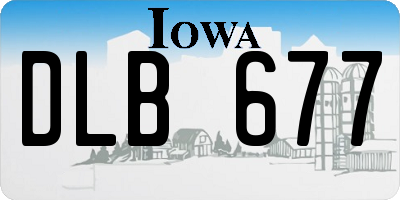 IA license plate DLB677