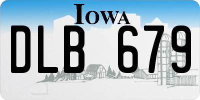 IA license plate DLB679