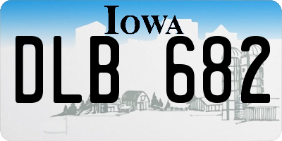 IA license plate DLB682