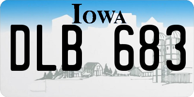 IA license plate DLB683
