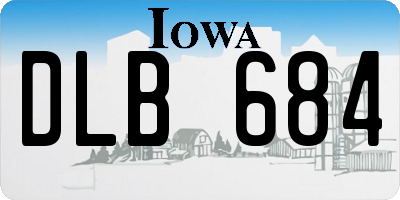 IA license plate DLB684