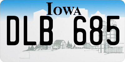 IA license plate DLB685