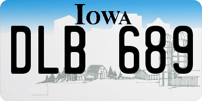 IA license plate DLB689