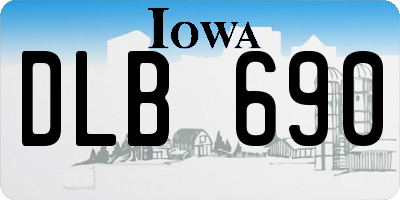 IA license plate DLB690