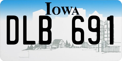 IA license plate DLB691