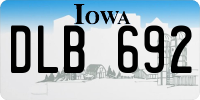 IA license plate DLB692