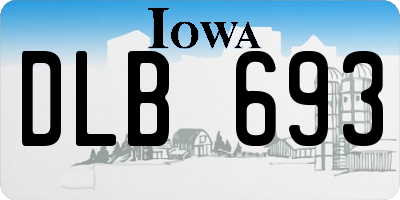 IA license plate DLB693