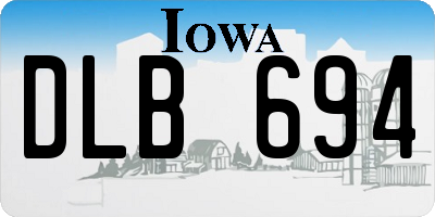 IA license plate DLB694