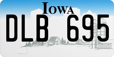 IA license plate DLB695