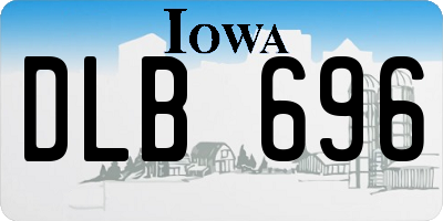 IA license plate DLB696