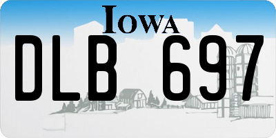IA license plate DLB697