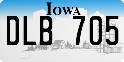 IA license plate DLB705
