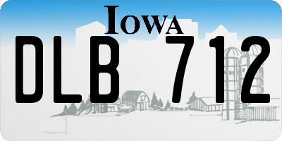 IA license plate DLB712