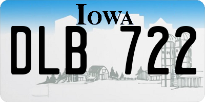 IA license plate DLB722