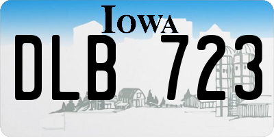 IA license plate DLB723