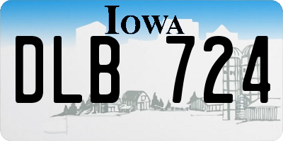 IA license plate DLB724