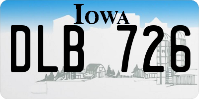 IA license plate DLB726