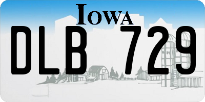 IA license plate DLB729