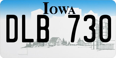 IA license plate DLB730
