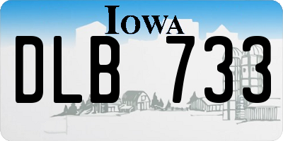 IA license plate DLB733
