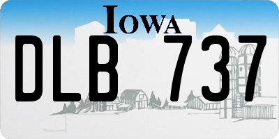 IA license plate DLB737