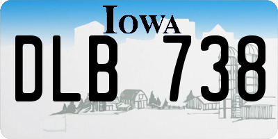 IA license plate DLB738