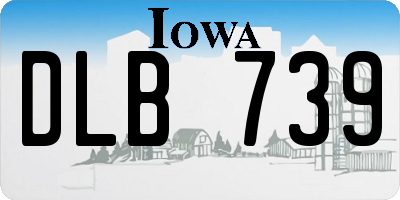 IA license plate DLB739