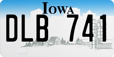 IA license plate DLB741