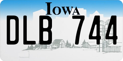IA license plate DLB744