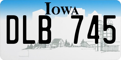 IA license plate DLB745