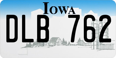 IA license plate DLB762