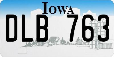 IA license plate DLB763