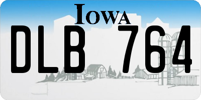 IA license plate DLB764