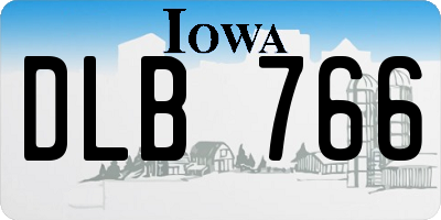 IA license plate DLB766