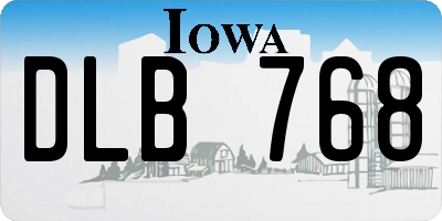IA license plate DLB768