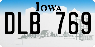 IA license plate DLB769