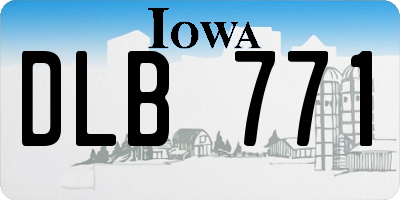 IA license plate DLB771