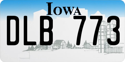 IA license plate DLB773