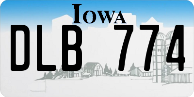 IA license plate DLB774