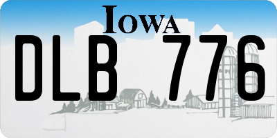IA license plate DLB776