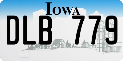 IA license plate DLB779