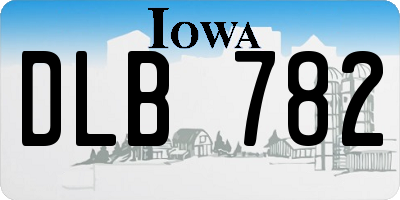 IA license plate DLB782