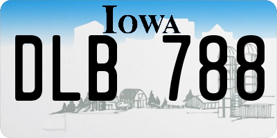 IA license plate DLB788