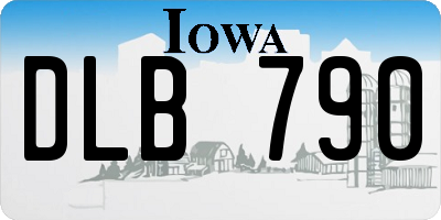 IA license plate DLB790