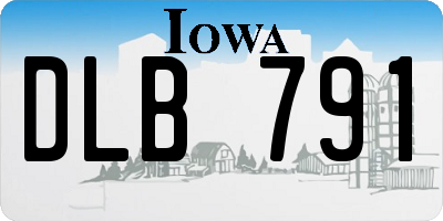 IA license plate DLB791