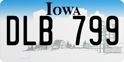 IA license plate DLB799
