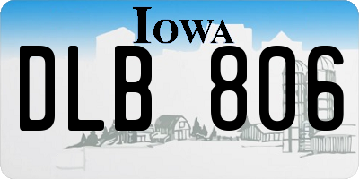 IA license plate DLB806
