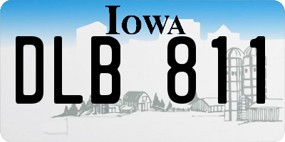IA license plate DLB811