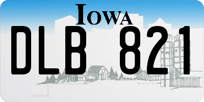 IA license plate DLB821