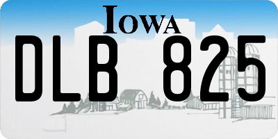 IA license plate DLB825